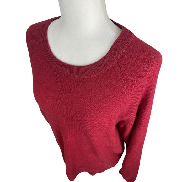Garnet Hill 100% Cashmere Henley Sweater Minimalist Casual Women's Size Medium - Picture 4 of 13